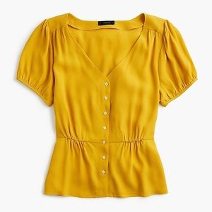 J Crew Button up Peplum Top